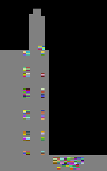 A colourful schematic view of all the shop unit type's data in a tower's data file.
